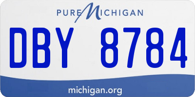 MI license plate DBY8784