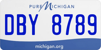 MI license plate DBY8789