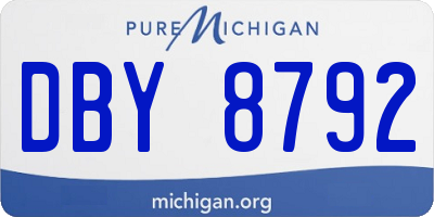 MI license plate DBY8792