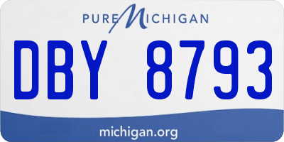 MI license plate DBY8793