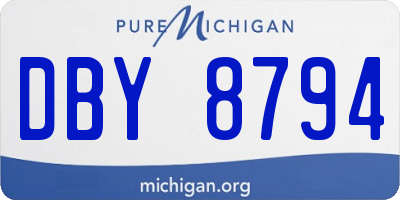 MI license plate DBY8794