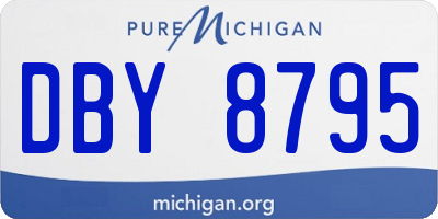 MI license plate DBY8795