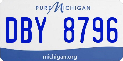 MI license plate DBY8796