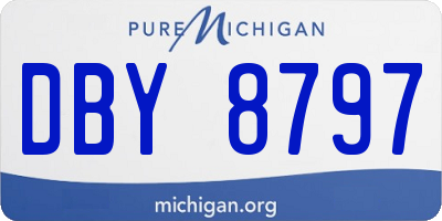 MI license plate DBY8797