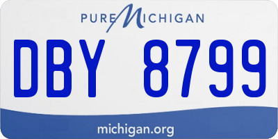 MI license plate DBY8799