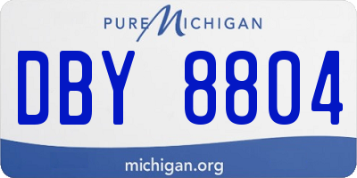 MI license plate DBY8804