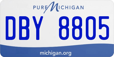 MI license plate DBY8805