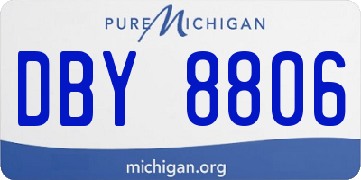 MI license plate DBY8806
