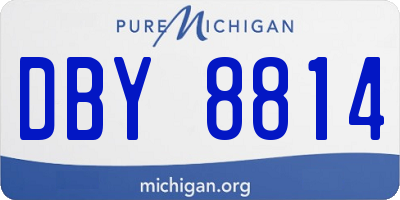 MI license plate DBY8814