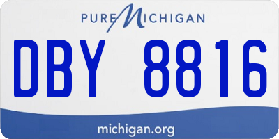 MI license plate DBY8816