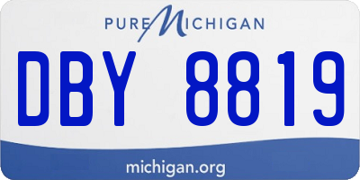 MI license plate DBY8819