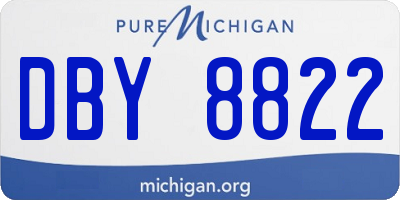 MI license plate DBY8822