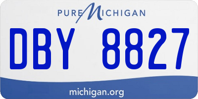 MI license plate DBY8827