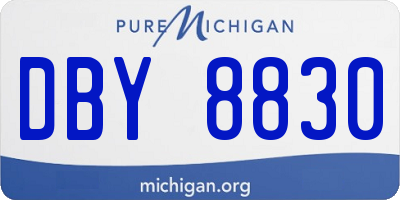 MI license plate DBY8830