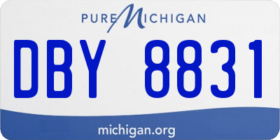 MI license plate DBY8831