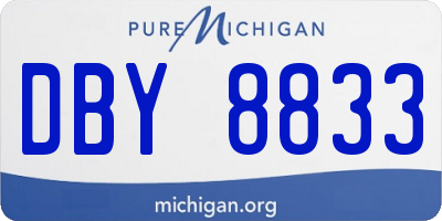 MI license plate DBY8833