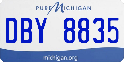 MI license plate DBY8835