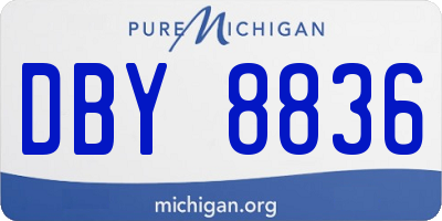 MI license plate DBY8836