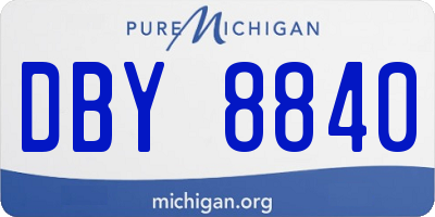 MI license plate DBY8840