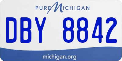 MI license plate DBY8842
