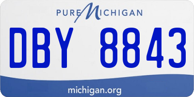 MI license plate DBY8843