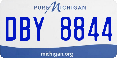 MI license plate DBY8844