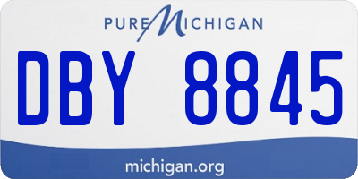 MI license plate DBY8845