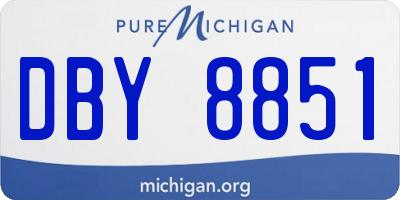 MI license plate DBY8851