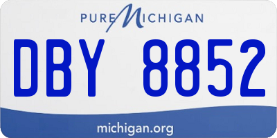 MI license plate DBY8852