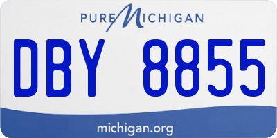 MI license plate DBY8855