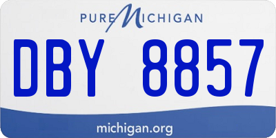 MI license plate DBY8857