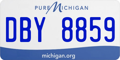 MI license plate DBY8859