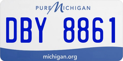 MI license plate DBY8861