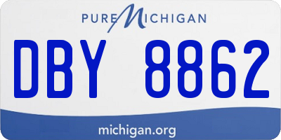 MI license plate DBY8862
