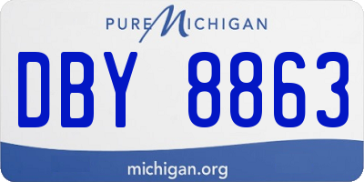 MI license plate DBY8863