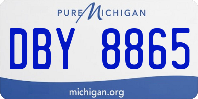 MI license plate DBY8865