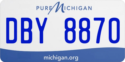 MI license plate DBY8870