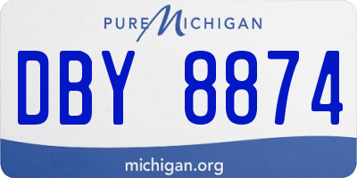 MI license plate DBY8874