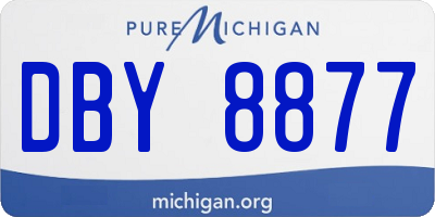 MI license plate DBY8877