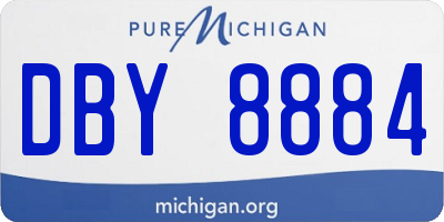 MI license plate DBY8884