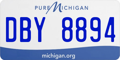 MI license plate DBY8894