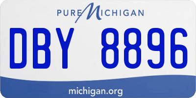 MI license plate DBY8896