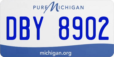 MI license plate DBY8902