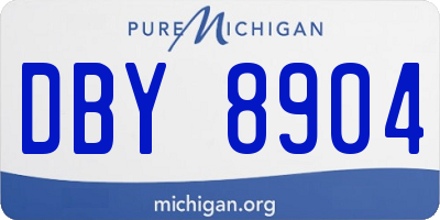 MI license plate DBY8904
