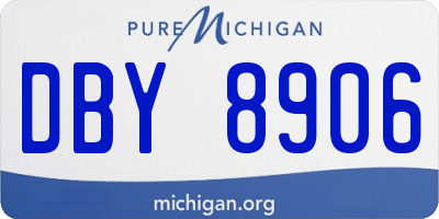 MI license plate DBY8906