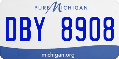 MI license plate DBY8908