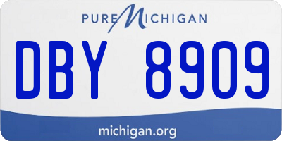 MI license plate DBY8909