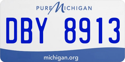 MI license plate DBY8913