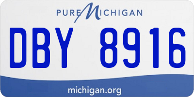MI license plate DBY8916