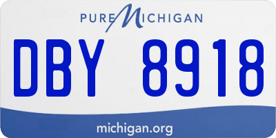 MI license plate DBY8918